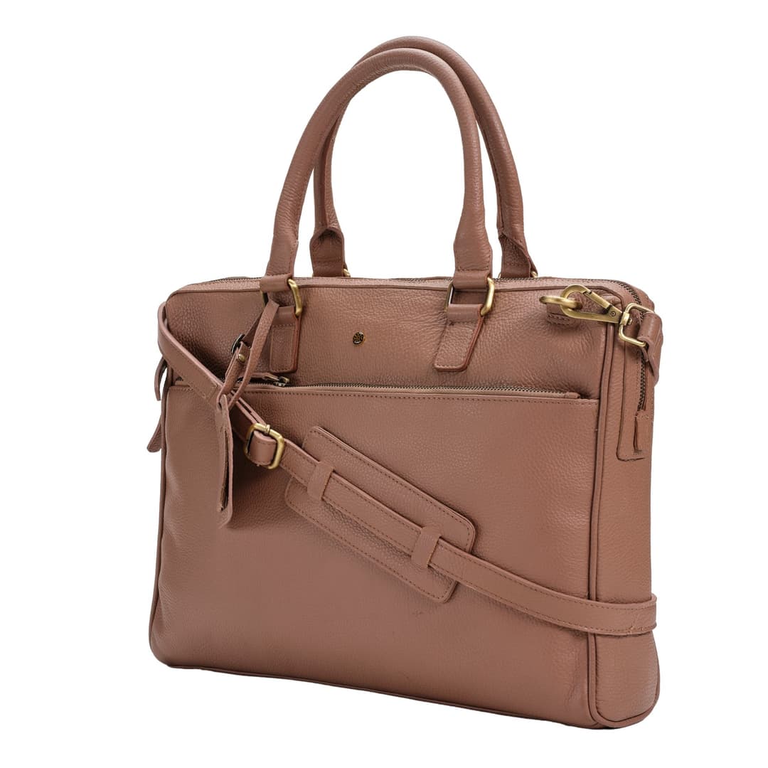 Victoria - Brownies Pink Leather Women's Working Bag