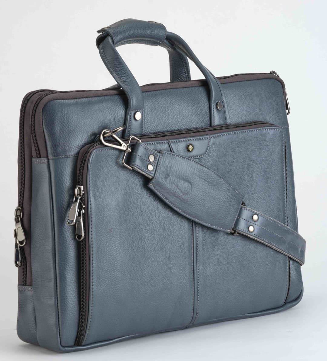 Stride - Blue Leather Office Bag