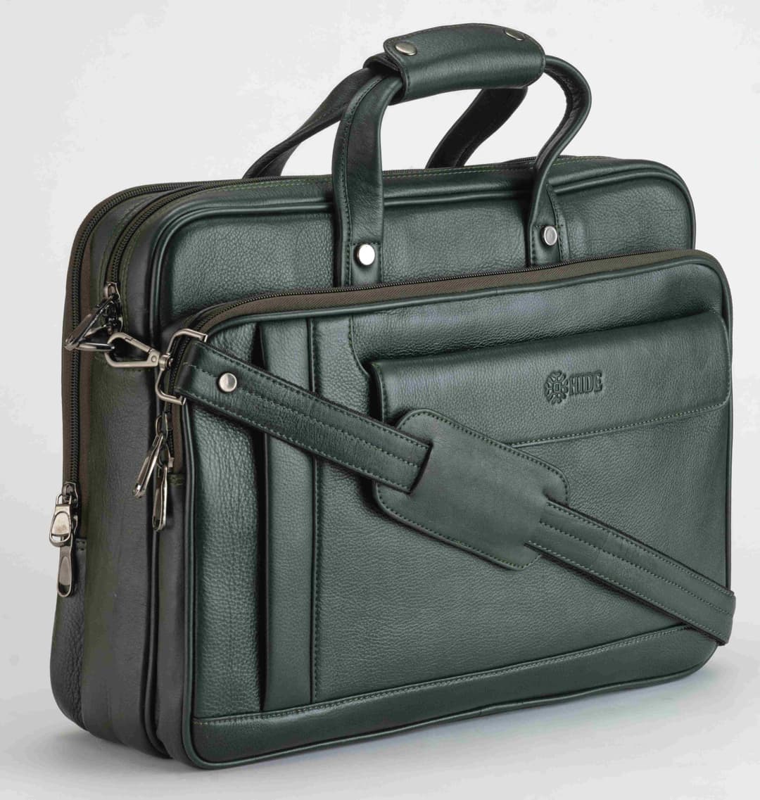 Regent - Dark Green Leather Office Bag